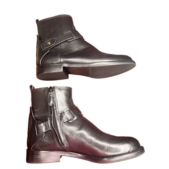 Tory Burch Colton Black Leather Logo Bootie NWOB Size 6 - Picture 7 of 9